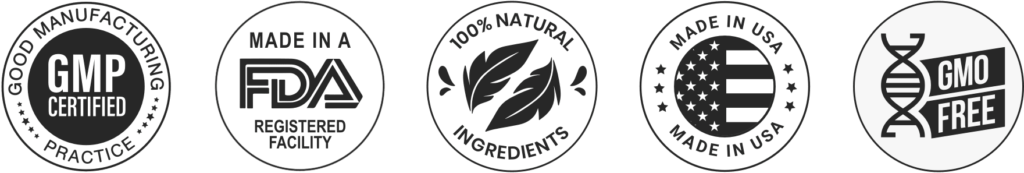 GMP Certified FDA Registered Natural Ingredients Made in USA GMO Free